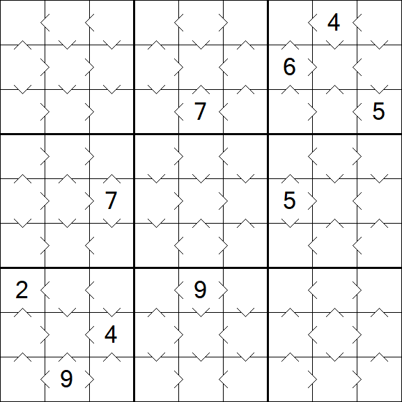 Greater Than Sudoku - Easy