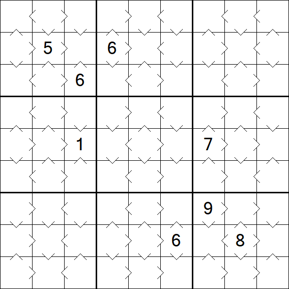 Greater Than Sudoku - Easy