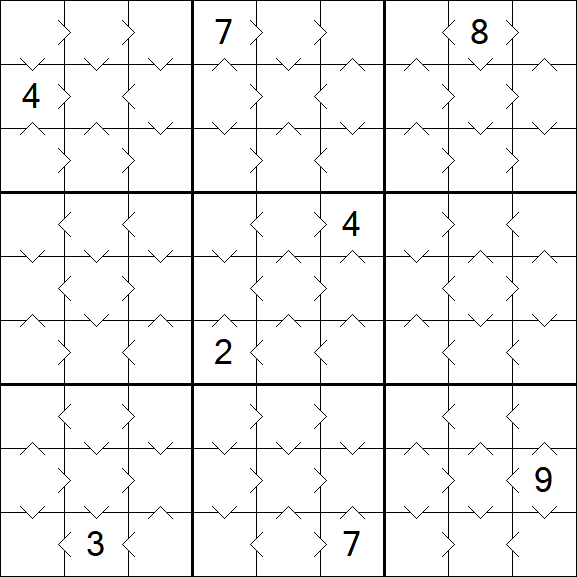 Greater Than Sudoku - Easy