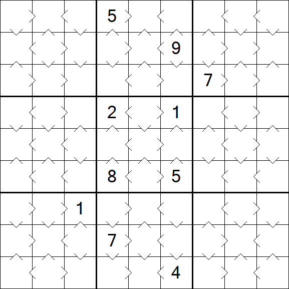 Greater Than Sudoku - Easy