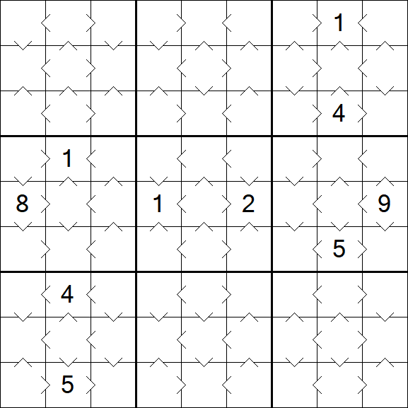 Greater Than Sudoku - Easy