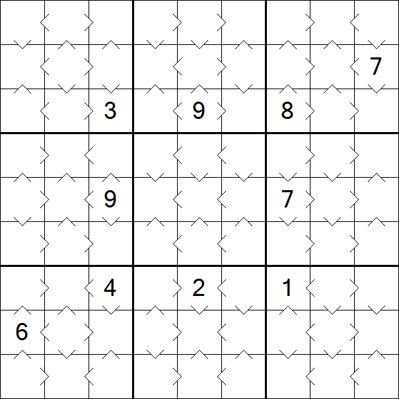 Greater Than Sudoku - Easy