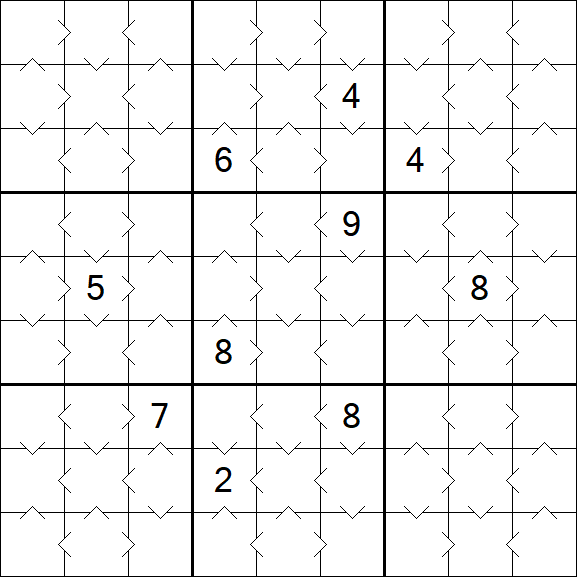 Greater Than Sudoku - Easy