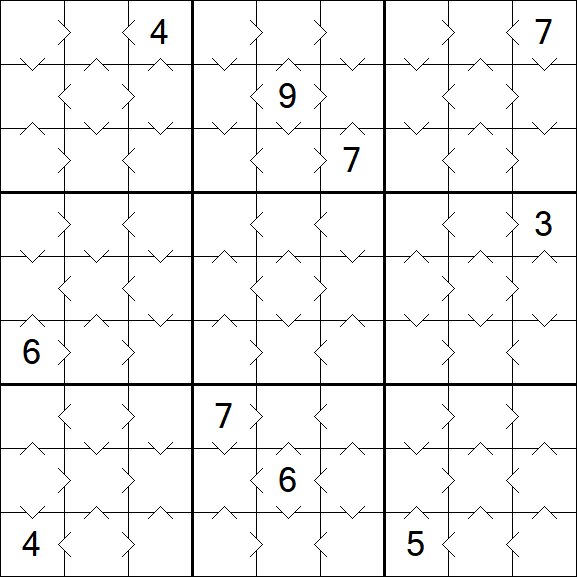 Greater Than Sudoku - Easy