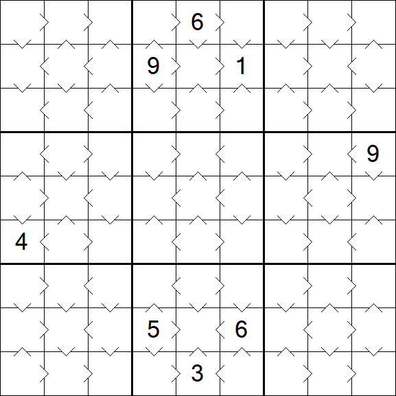 Greater Than Sudoku - Simple