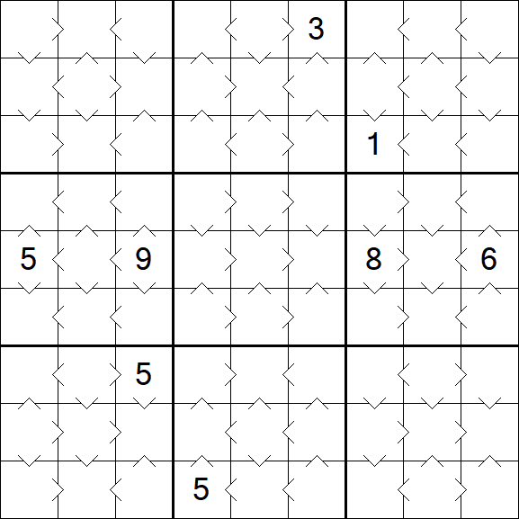 Greater Than Sudoku - Easy