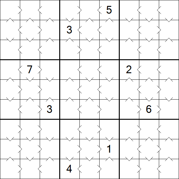 Greater Than Sudoku - Fácil