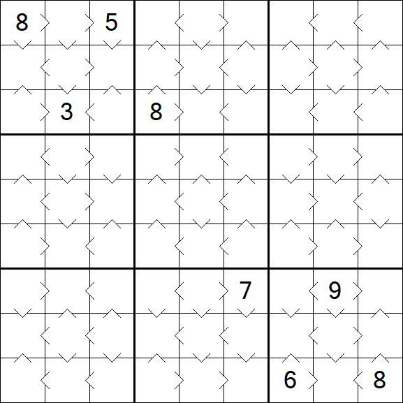 Greater Than Sudoku - Fácil