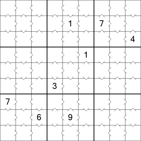 Greater Than Sudoku - Easy