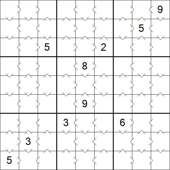 Greater Than Sudoku - Simple