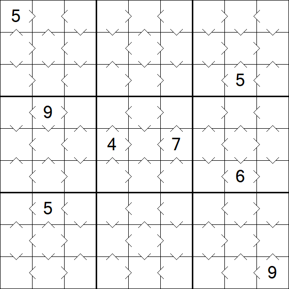 Greater Than Sudoku - Easy