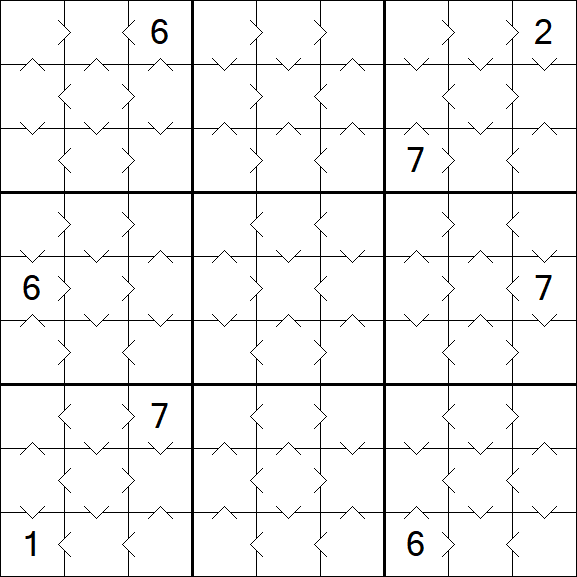 Greater Than Sudoku - Fácil
