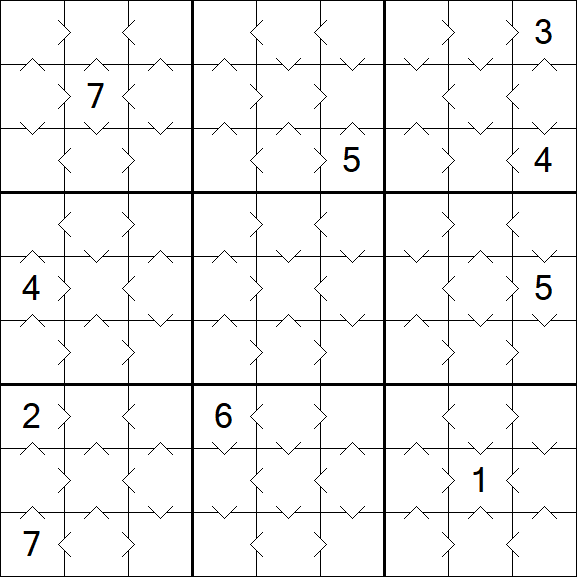 Greater Than Sudoku - Einfach