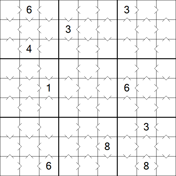 Greater Than Sudoku - Einfach
