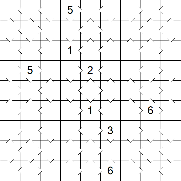 Greater Than Sudoku - Easy