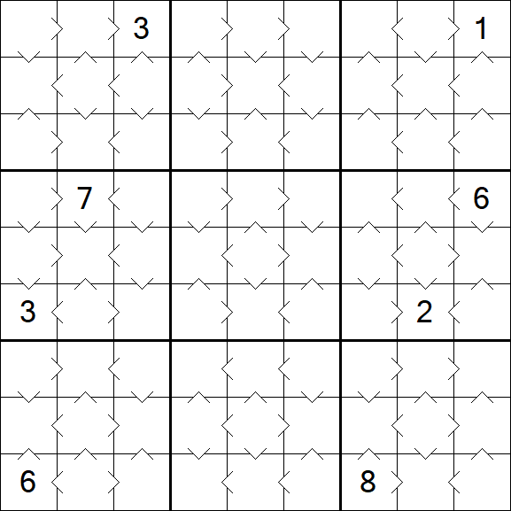 Greater Than Sudoku - Simple