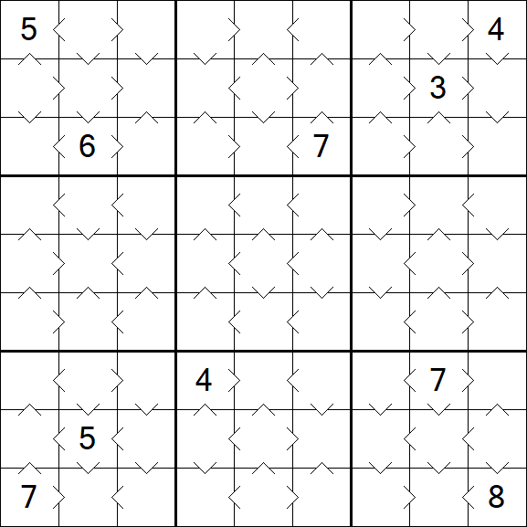 Greater Than Sudoku - Einfach