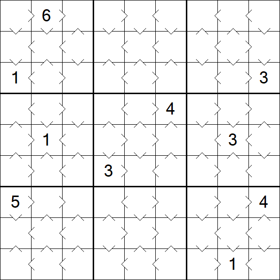 Greater Than Sudoku - Einfach