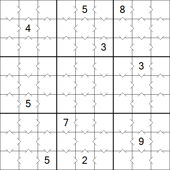 Greater Than Sudoku - Einfach