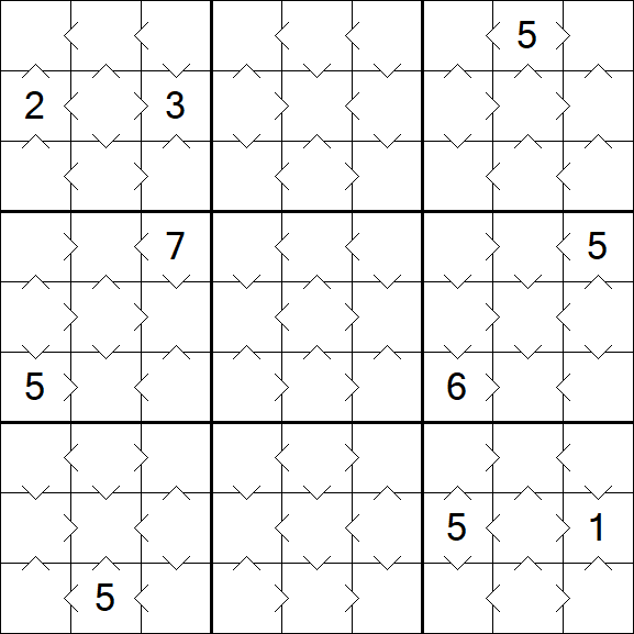 Greater Than Sudoku - Einfach