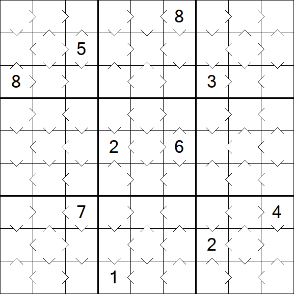 Greater Than Sudoku - Einfach