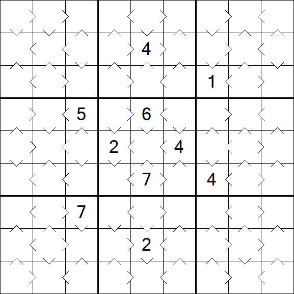 Greater Than Sudoku - Einfach