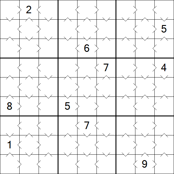 Greater Than Sudoku - Einfach