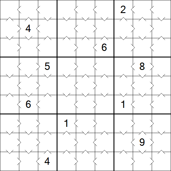 Greater Than Sudoku - Einfach