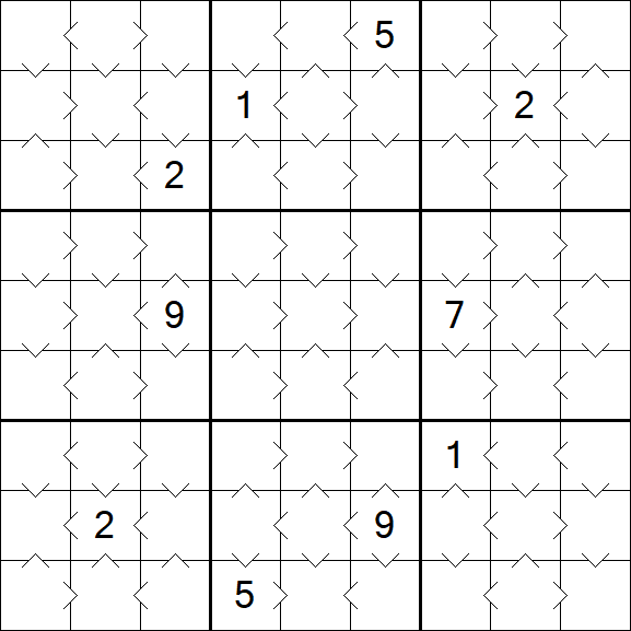 Greater Than Sudoku - Einfach