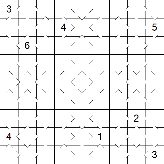 Greater Than Sudoku - Einfach