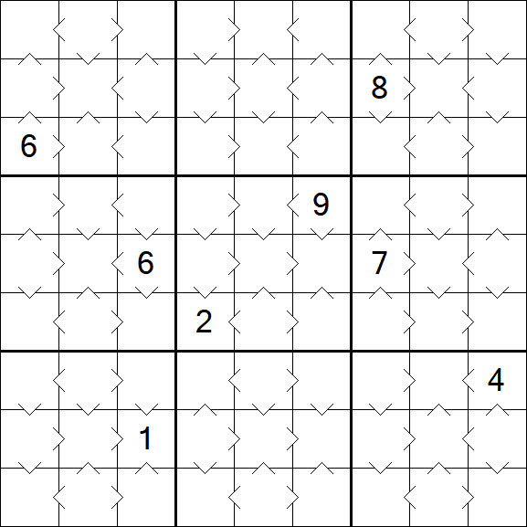 Greater Than Sudoku - Fácil