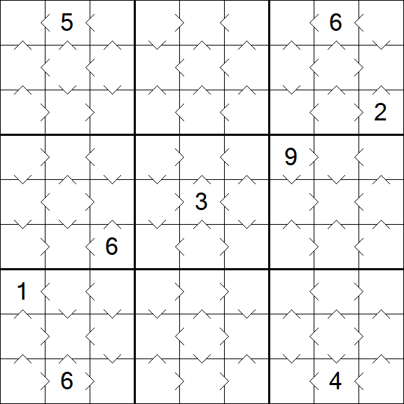 Greater Than Sudoku - Einfach