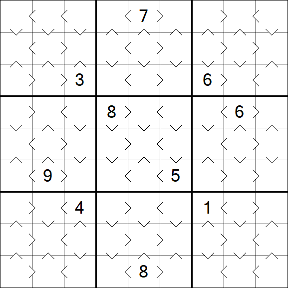 Greater Than Sudoku - Einfach