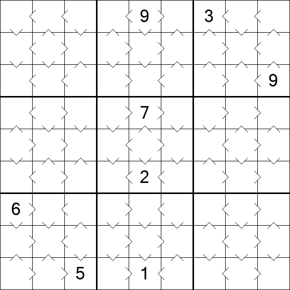 Greater Than Sudoku - Fácil