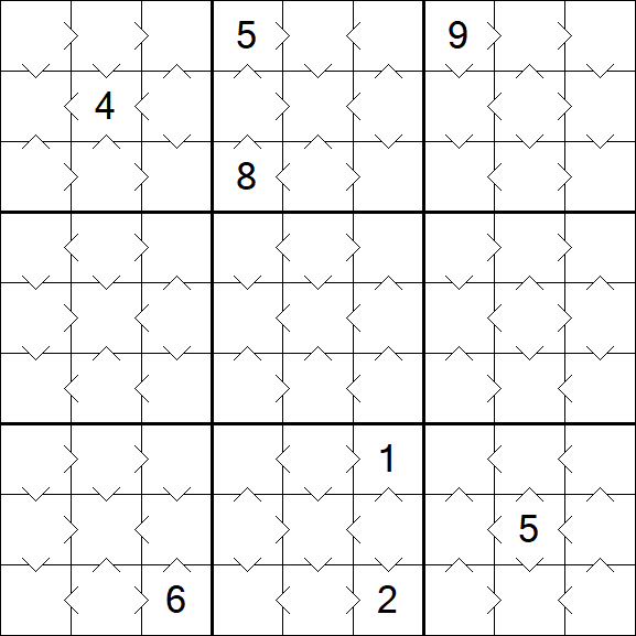 Greater Than Sudoku - Einfach