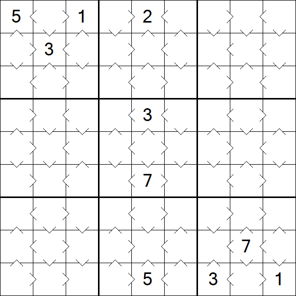 Greater Than Sudoku - Einfach