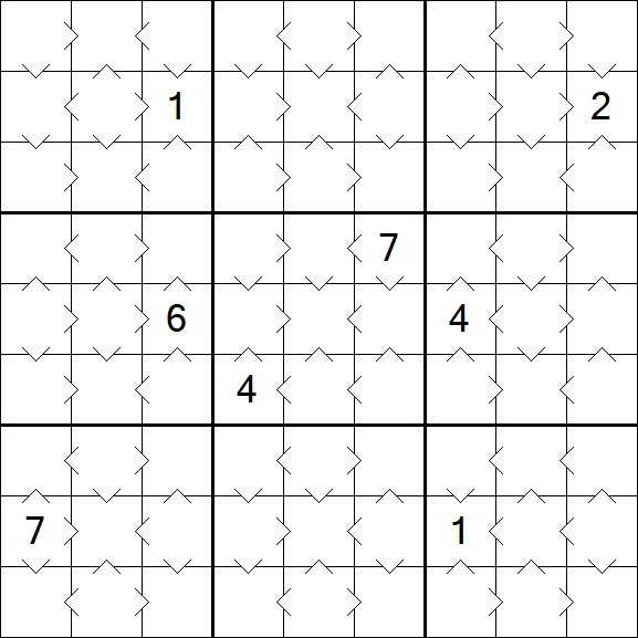 Greater Than Sudoku - Einfach