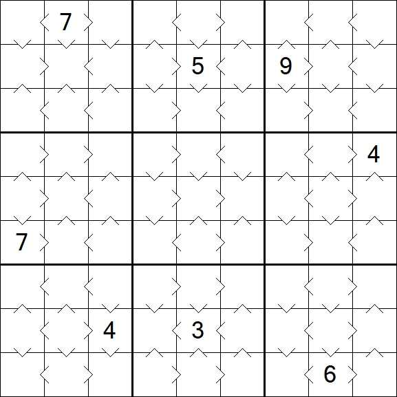 Greater Than Sudoku - Einfach