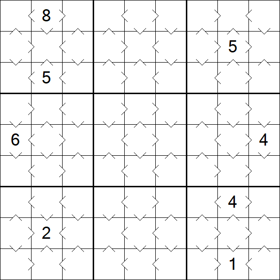 Greater Than Sudoku - Einfach