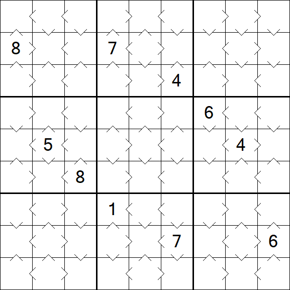 Greater Than Sudoku - Fácil