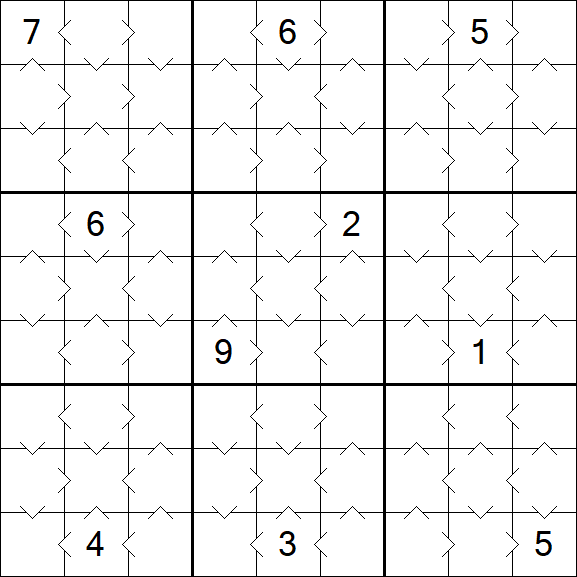 Greater Than Sudoku - Simple