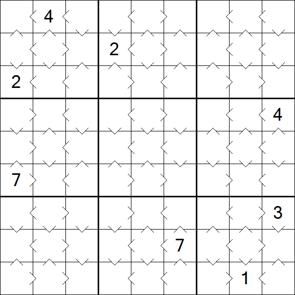 Greater Than Sudoku - Einfach