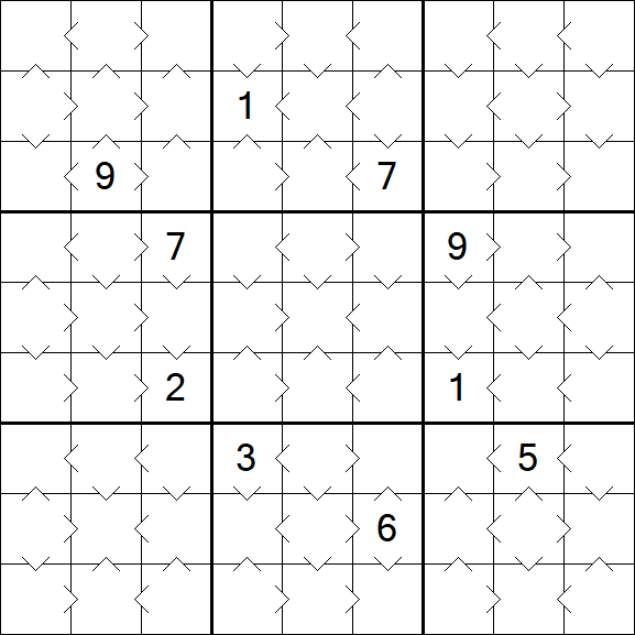 Greater Than Sudoku - Simple