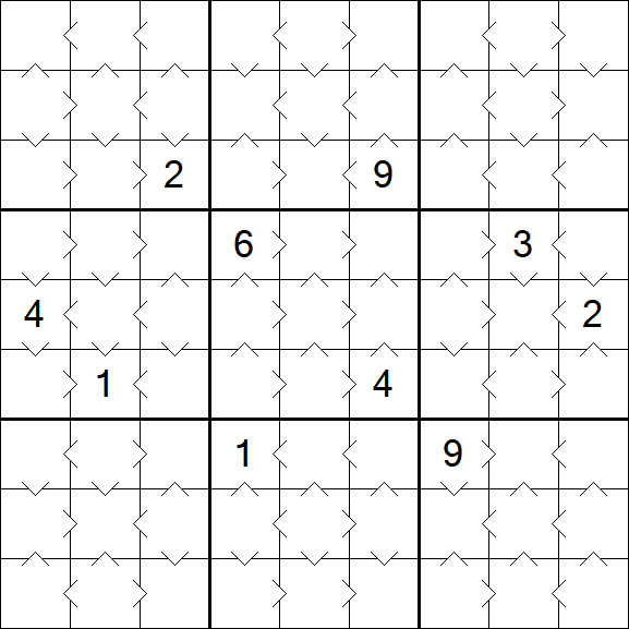 Greater Than Sudoku - Fácil