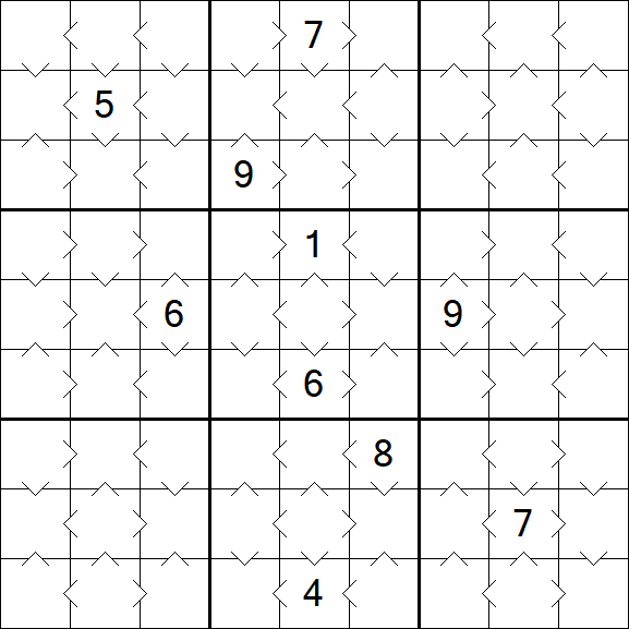 Greater Than Sudoku - Einfach