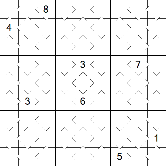 Greater Than Sudoku - Einfach