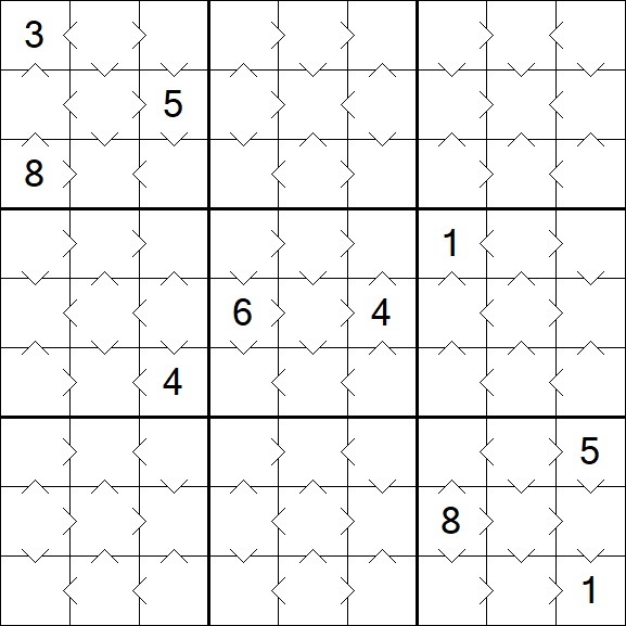 Greater Than Sudoku - Einfach