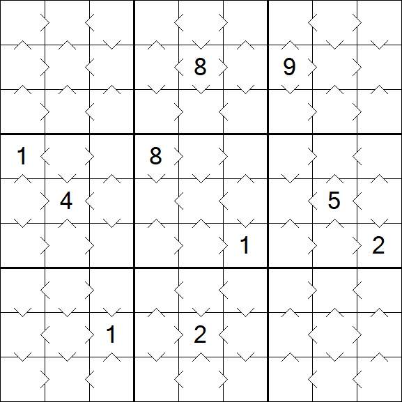 Greater Than Sudoku - Fácil