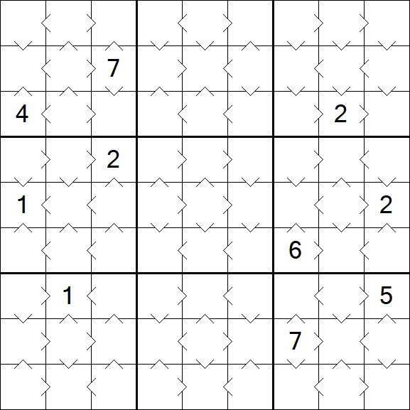 Greater Than Sudoku - Fácil