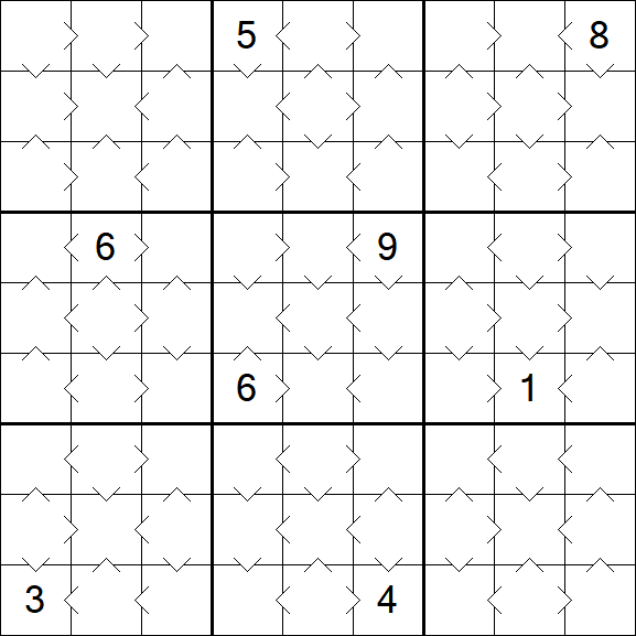 Greater Than Sudoku - Fácil